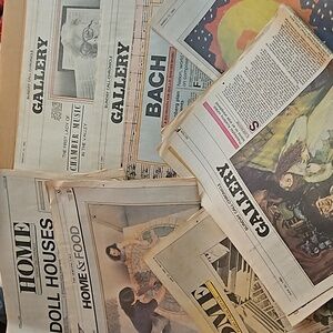 1980s Newspaper sections noting special interests and events exc cond